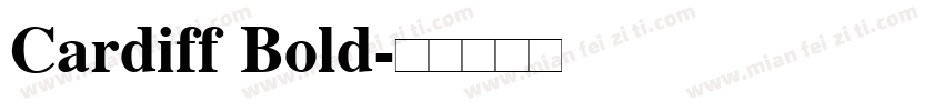 Cardiff Bold字体转换